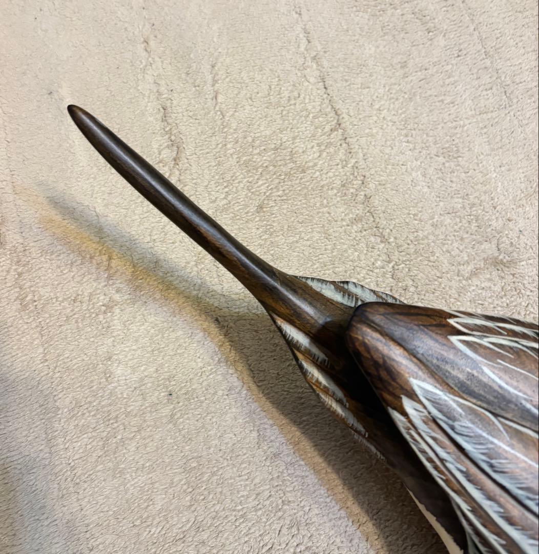 USA木製デコイ 鳥の彫刻 約50cm ( 難あり)