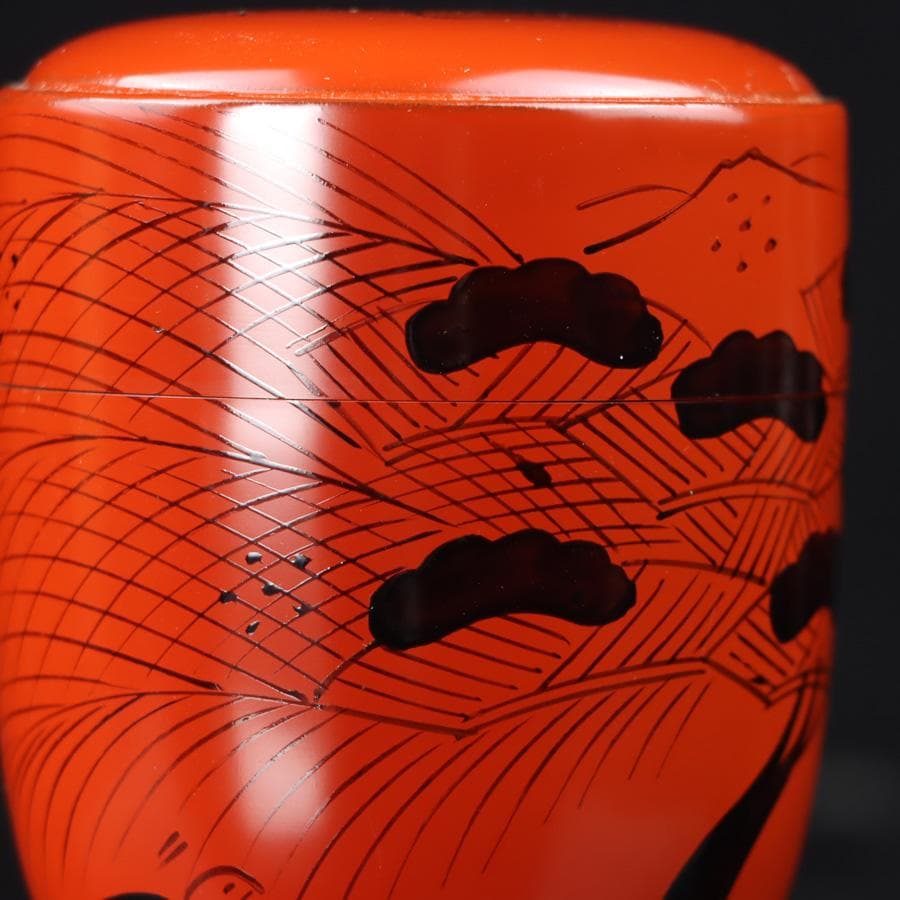 Y2975-2 茶道具 岡本陽斎 玄々斎好 あけぼの棗 共箱　　さ
