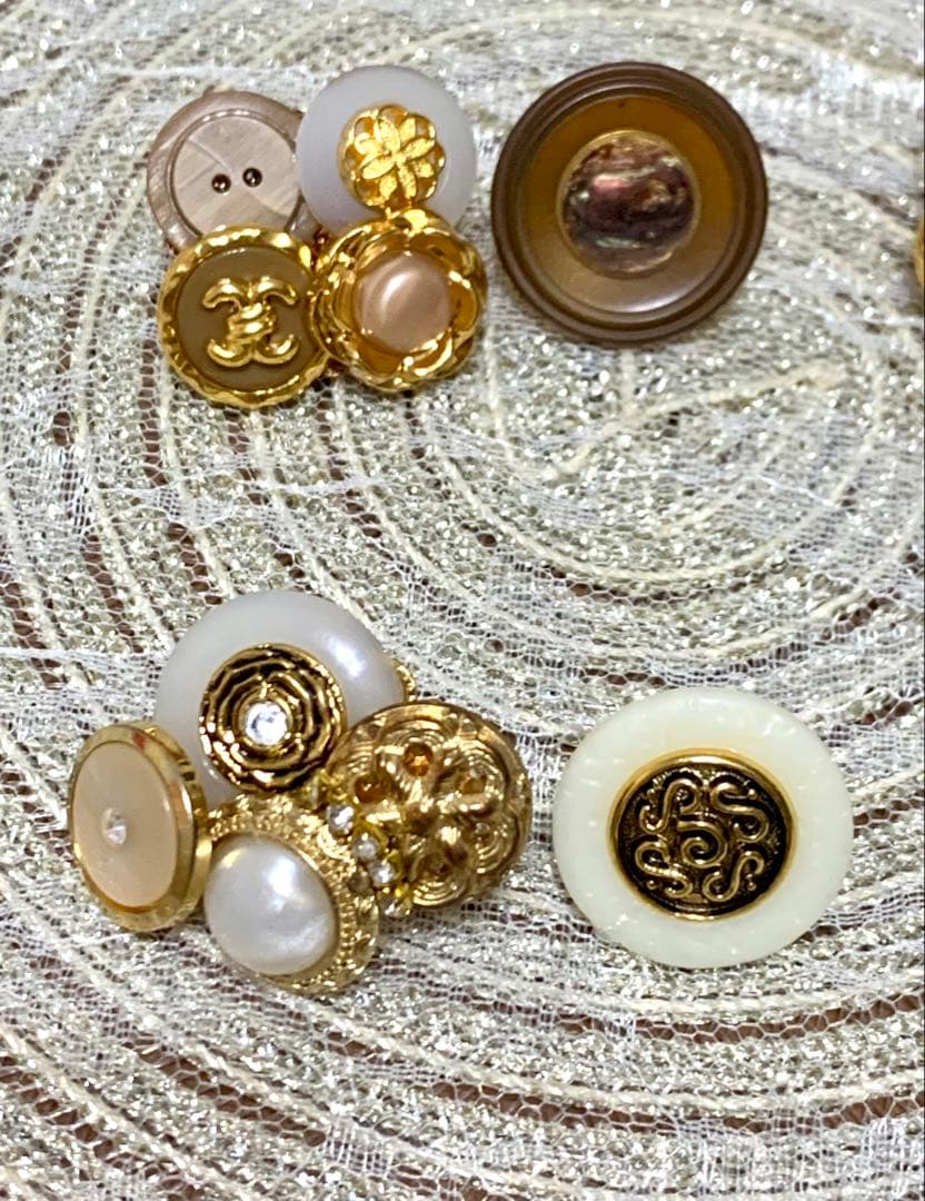 ハンドメイドピアス＊ボタンアクセサリー④