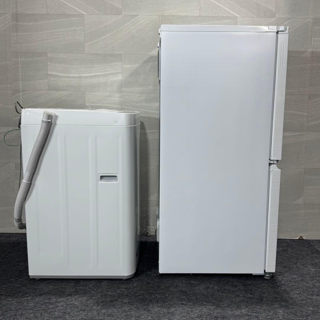 生活家電 2点セット 冷蔵庫 洗濯機 2022年 国内メーカー 白 d5653