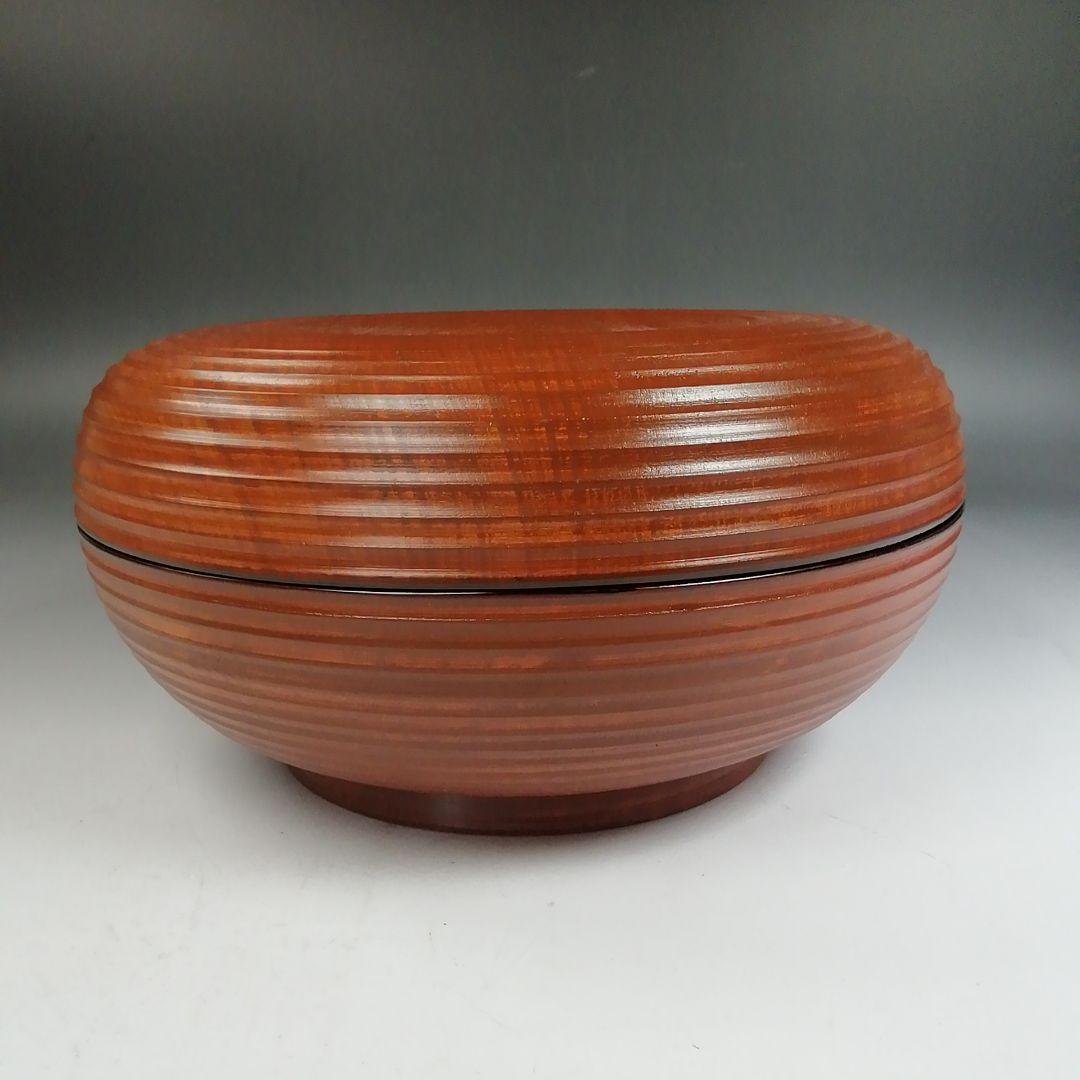 Ｗ３９３　食籠　『糸目食篭』『塗師　酒井半峰 造』　共箱　菓子器　茶道具