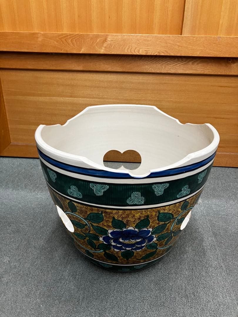 【九谷焼】吉田屋花鳥図　沈香壺〈送料込み〉