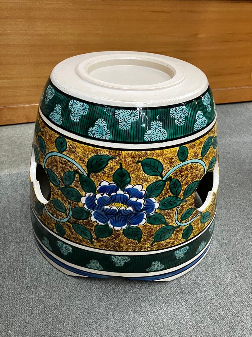 【九谷焼】吉田屋花鳥図　沈香壺〈送料込み〉