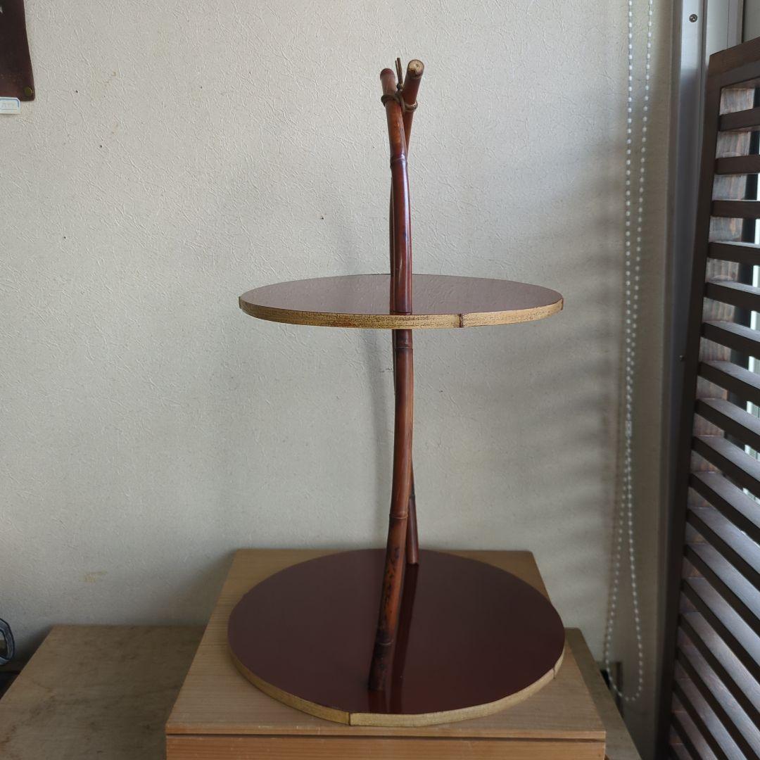 双紅棚　茶道具　棚　組み立て式　木製　漆器　茶道　木箱　茶棚