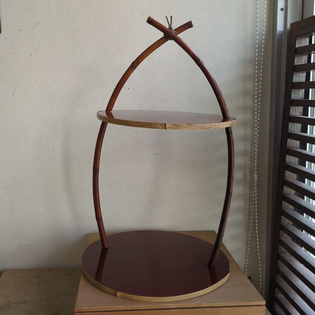 双紅棚　茶道具　棚　組み立て式　木製　漆器　茶道　木箱　茶棚