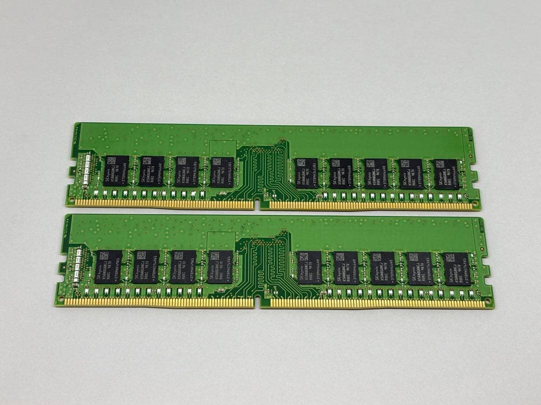 SKHYNIX DDR4 2666 ECC Unbuffered 16GBx2枚