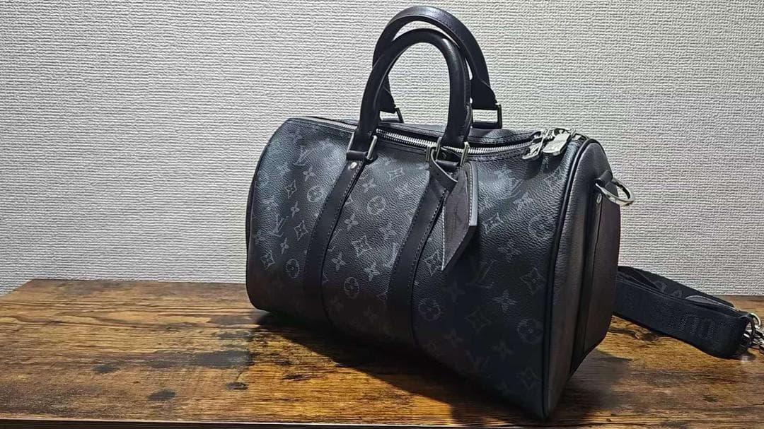 ルイヴィトン Keepall 35 ブラックモノグラム ボストンバッグ