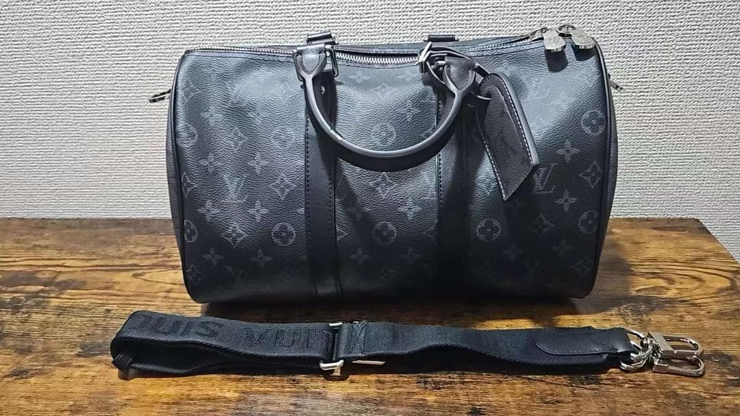 ルイヴィトン Keepall 35 ブラックモノグラム ボストンバッグ