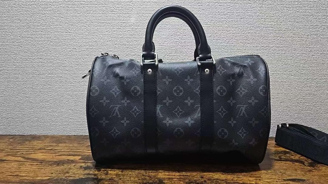 ルイヴィトン Keepall 35 ブラックモノグラム ボストンバッグ