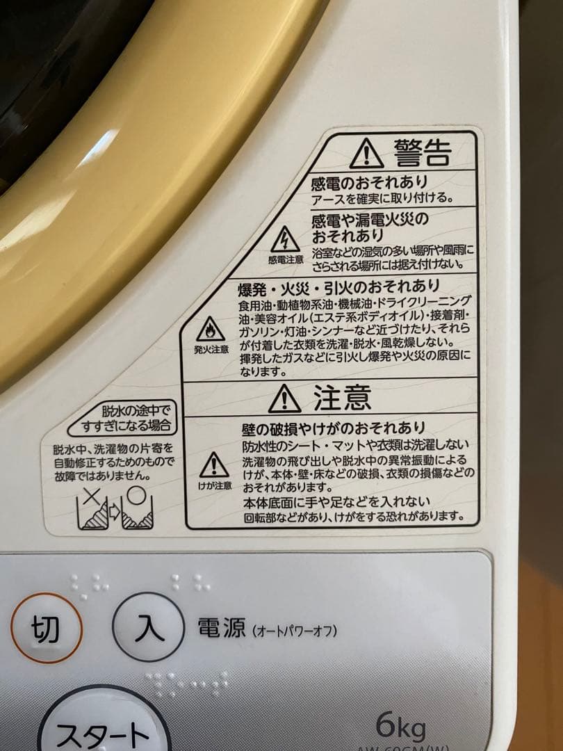 TOSHIBA 全自動電気洗濯機 AW-60GM (2014年製) 6kg