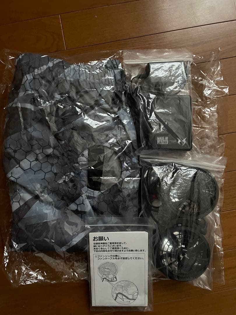 ハイパワーファンセットとリチウムバッテリーセットと空調風神服チタン加工ベストLL