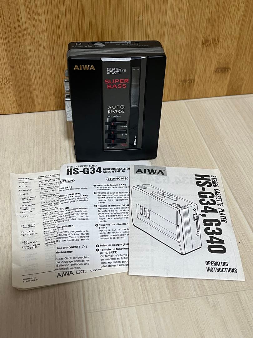 AIWA HS-G34 カセットプレーヤー