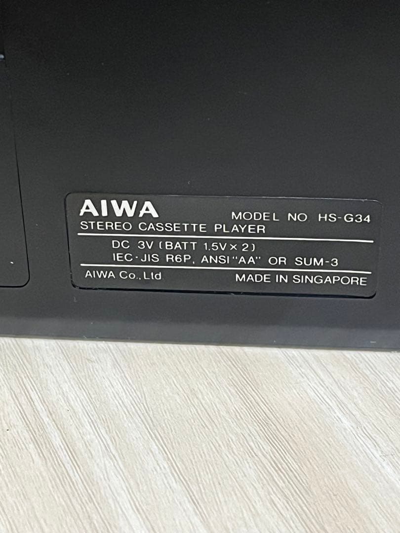 AIWA HS-G34 カセットプレーヤー