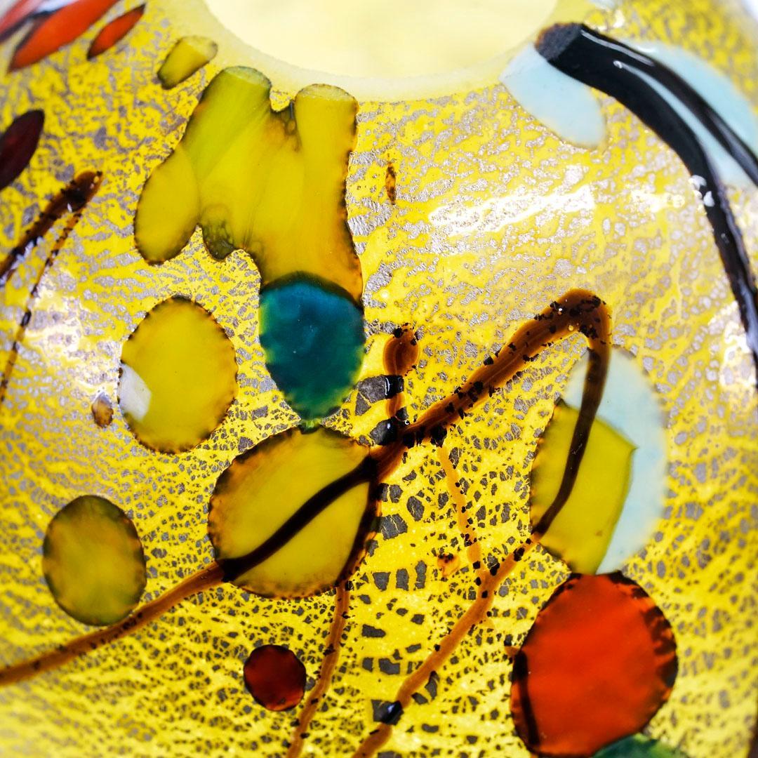 ベネチアンガラス ランプシェード Kandinsky ドーム型 黄色