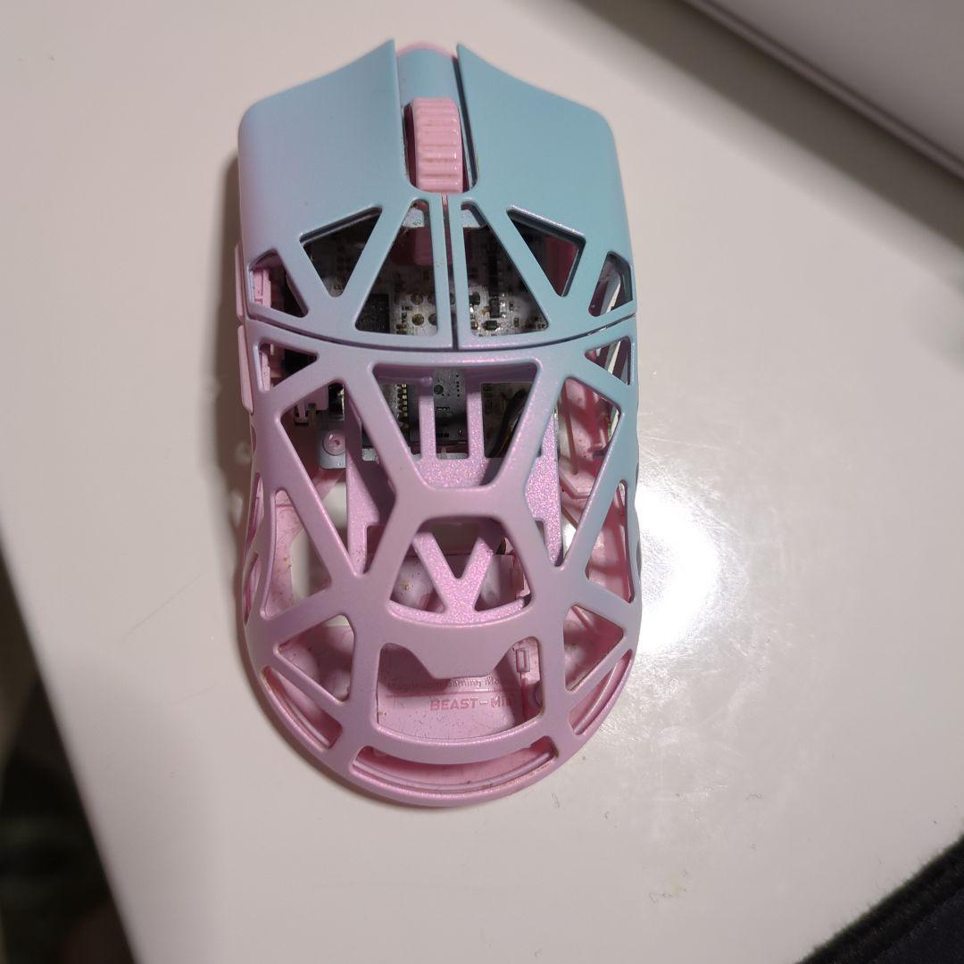 BEAST x mini ゲーミングマウス ピンク×ミントカラー 超軽量