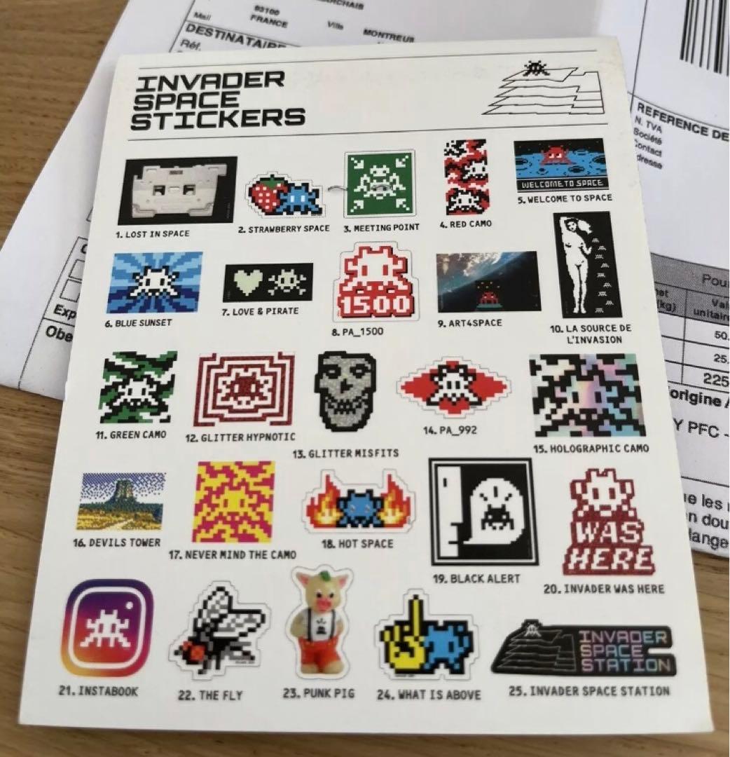 Invader Space Station インベーダー アート 限定ステッカー