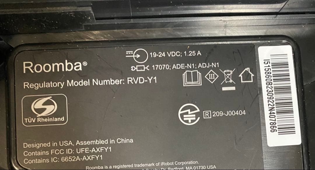 【ルンバ　お掃除ロボット】iRobot RVD-Y1