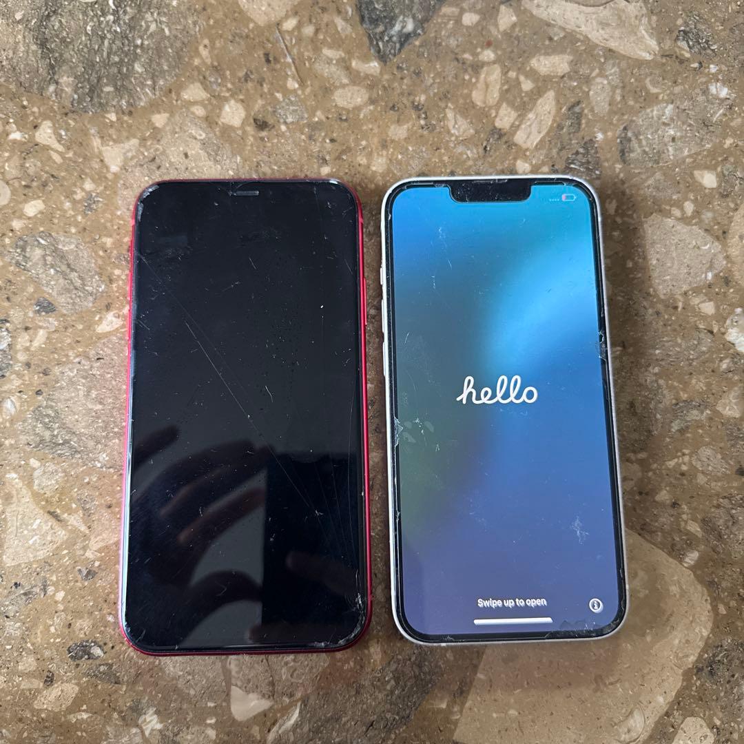 iPhone 11赤 & iPhone 14白 セット