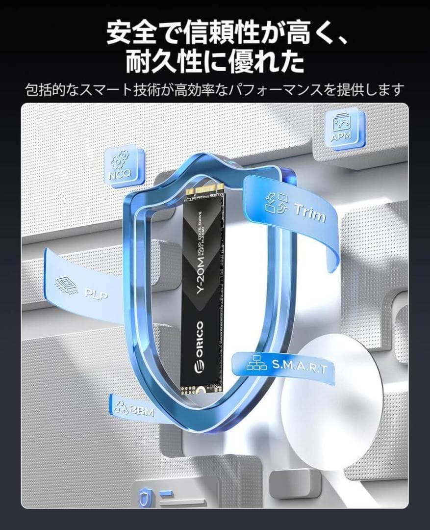 ORICO Y20M M.2 SATA SSD、4TB内蔵 HH29 4TB