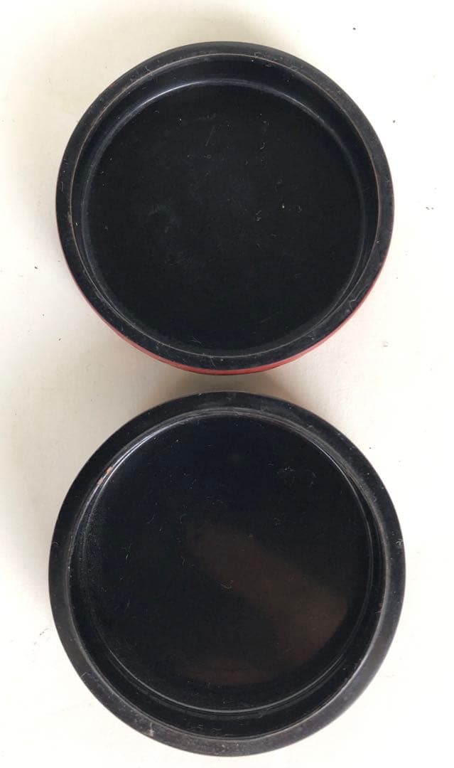 堆朱 香合 4点まとめて出品　　漆器
