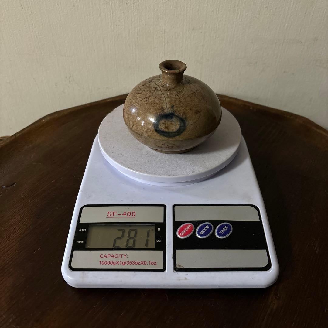 古瀬戸　丹波油壷　古伊万里　江戸時代 小壺 花器 民藝 検:白洲正子李朝