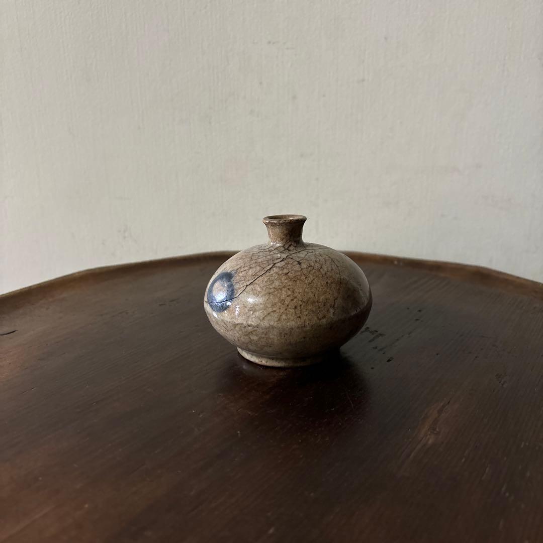 古瀬戸　丹波油壷　古伊万里　江戸時代 小壺 花器 民藝 検:白洲正子李朝