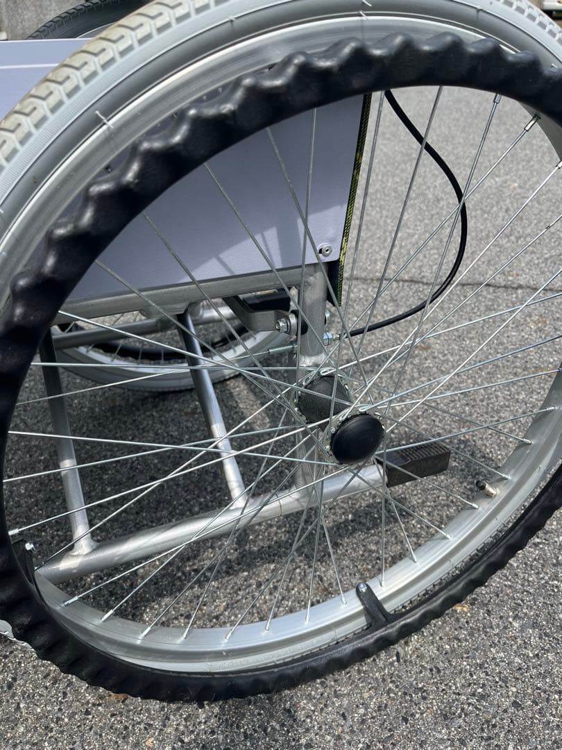 引取限定 奈良県 大和郡山市 車椅子 アルミ製 KY19-8782 自走式
