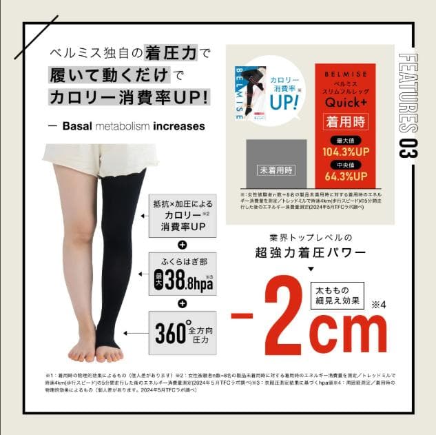 【大特価】 ベルミス スリムレギンス 着圧レギンス 着圧スパッツ 2枚 Mサイズ