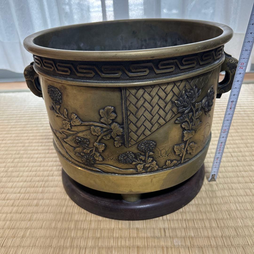 骨董品　火鉢　真鍮製