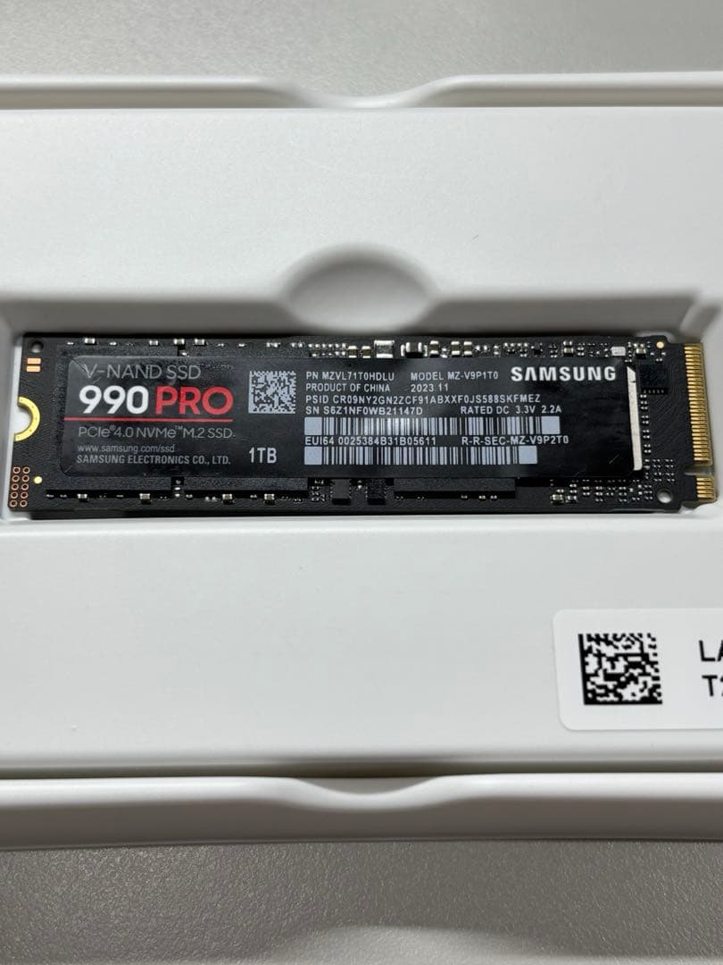 内蔵型SSD Samsung 990 PRO 1TB SSD