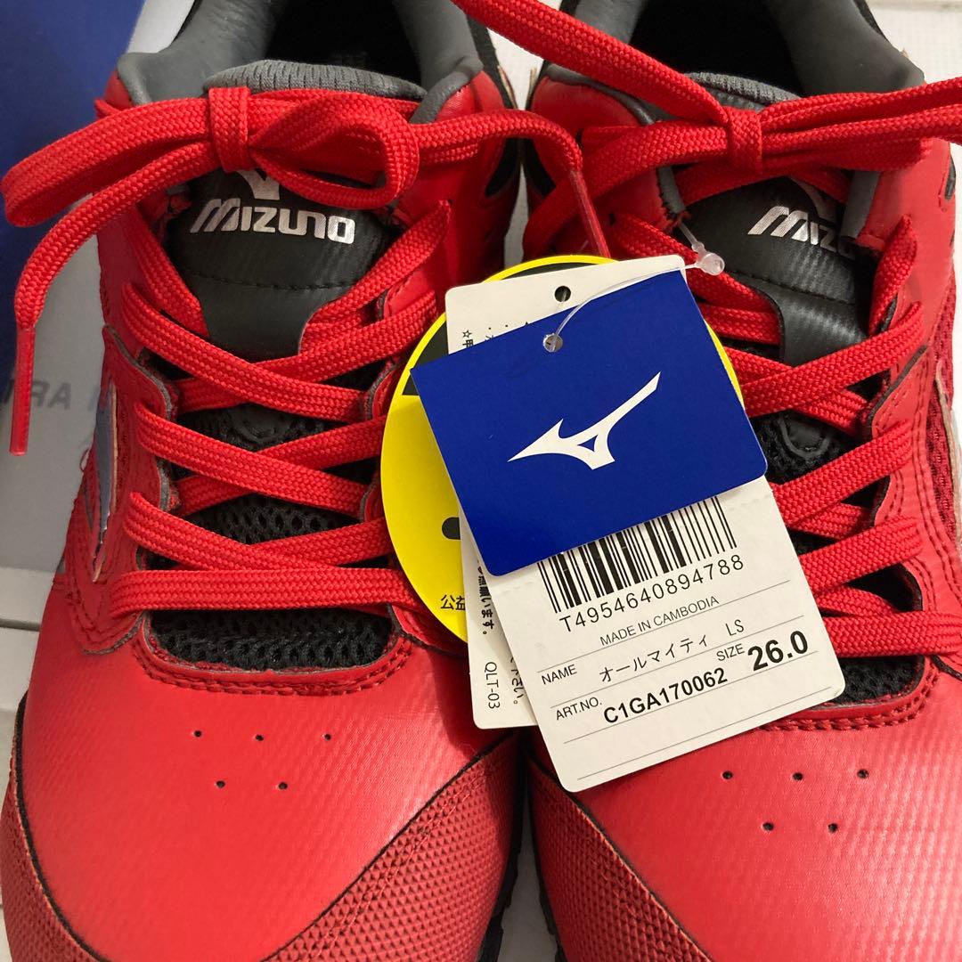 Mizuno ALMIGHTY LS 安全靴 26.0 EEE レッド