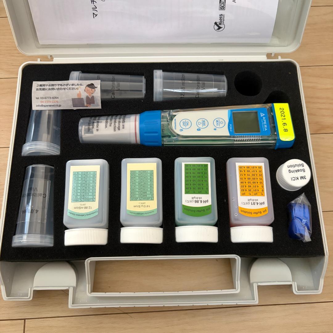 【スマホ連動】アペラ APERA 水質測定計 PC60-Z｜pH/導電率/