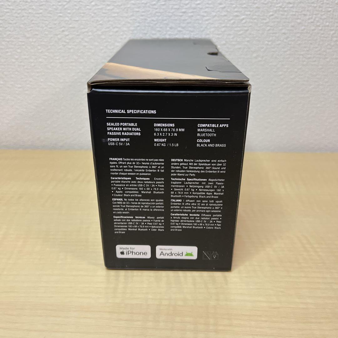 マーシャル Marshall emberton3 スピーカー bluetooth