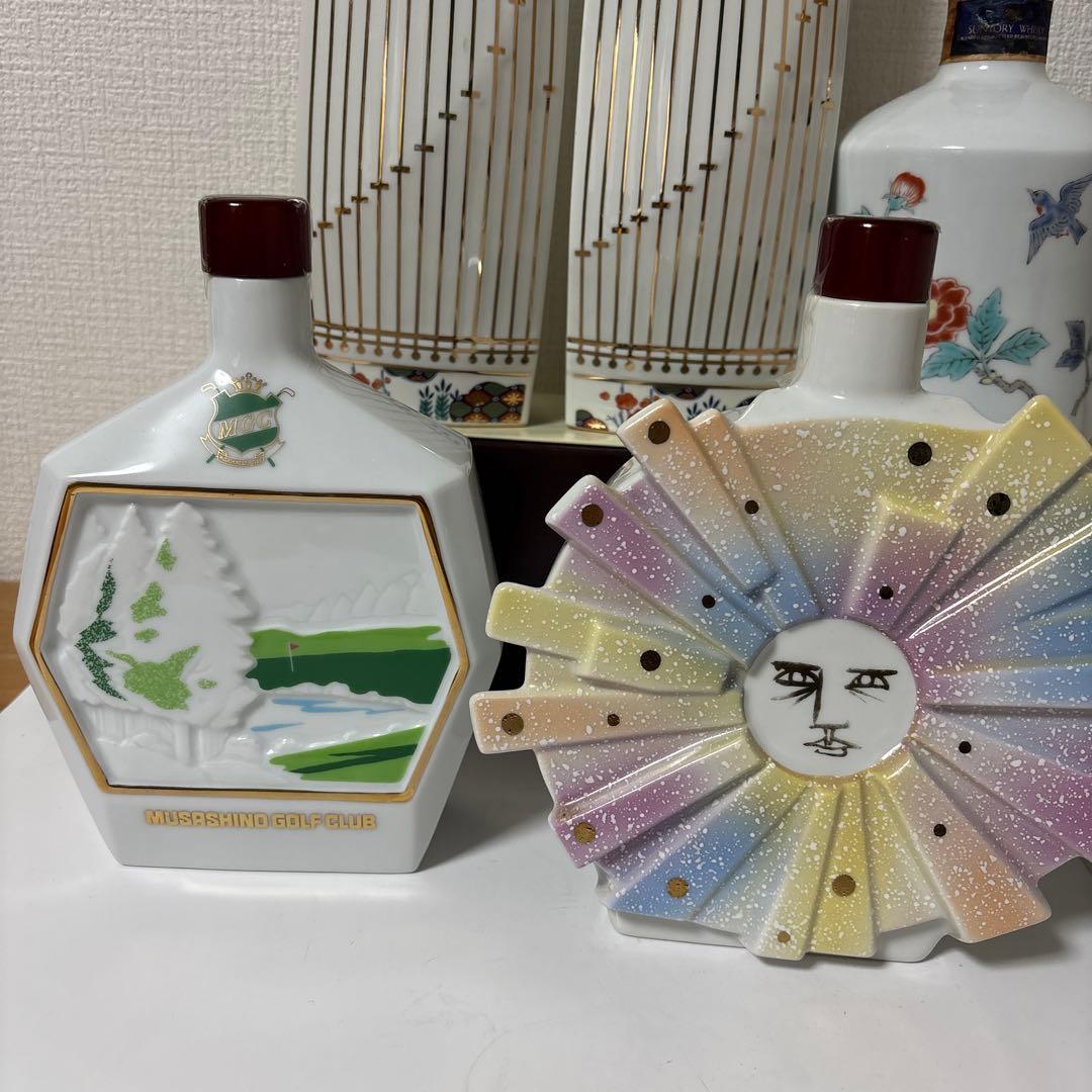 （空瓶）　サントリーウイスキー　陶器ボトル　6点セット　空瓶
