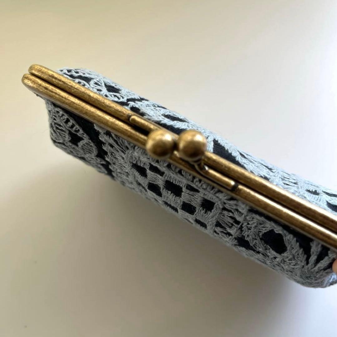 ハンドメイド　がま口親子財布　ミナペルホネン　forest tile