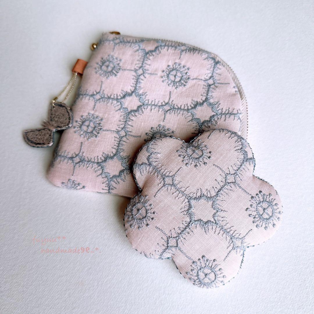 確認ページです୨୧⑅*.ハンドメイド ミナペルホネン アネモネ ミラー ＆ポーチ