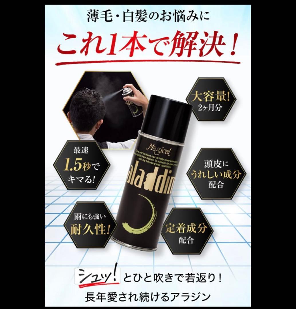 薄毛ハゲ隠しヘアスプレーaladin 200g 3本セット