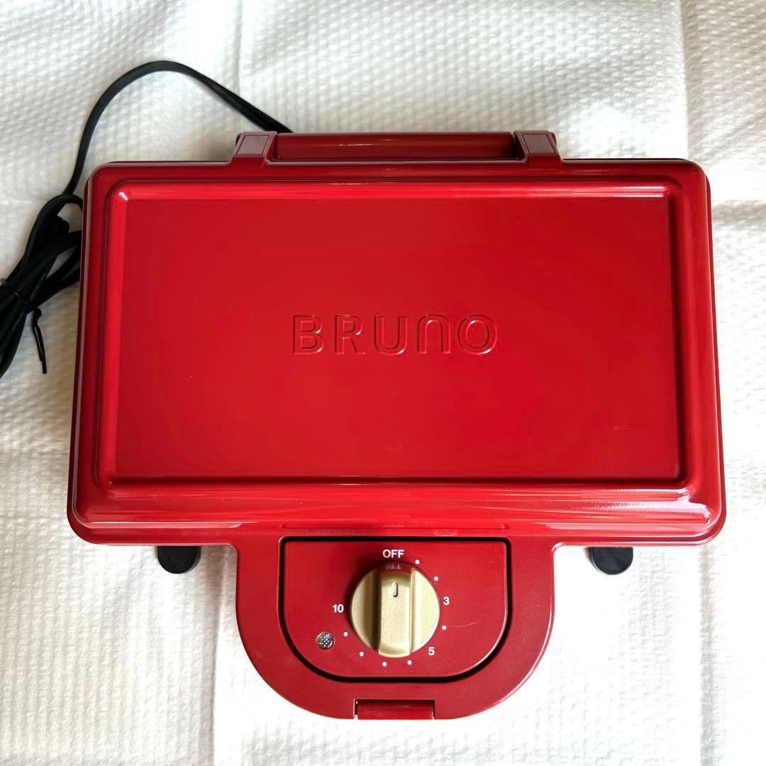★新品未使用★BRUNO ホットサンドメーカー ダブル レッド
