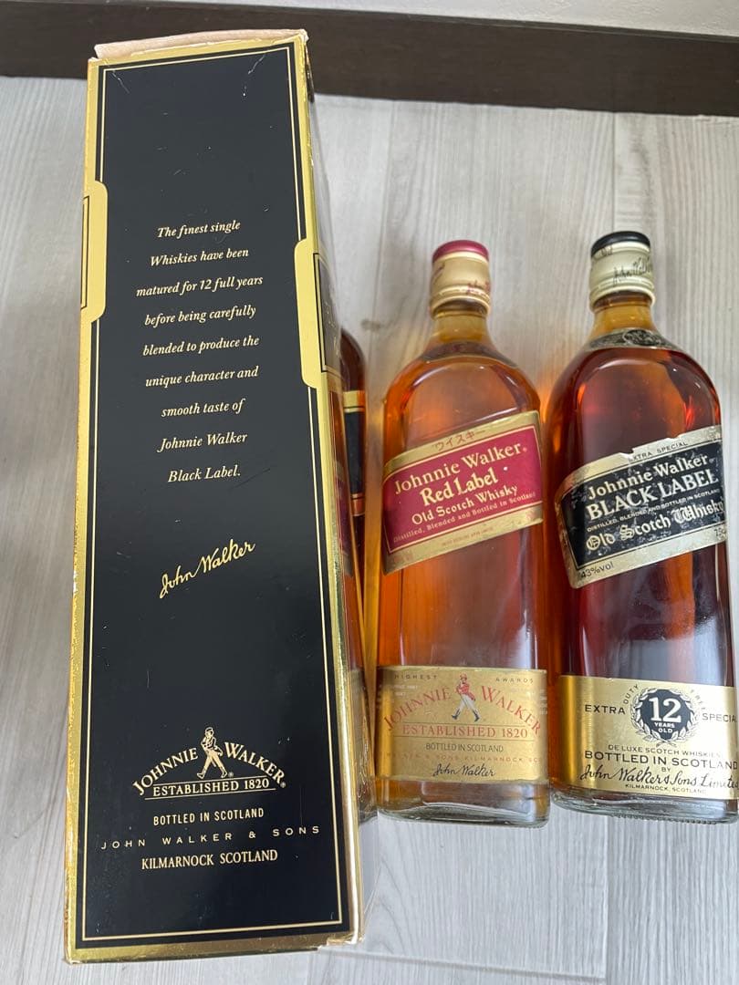 Johnnie Walker レッドラベル & ブラックラベル12年 3本セット