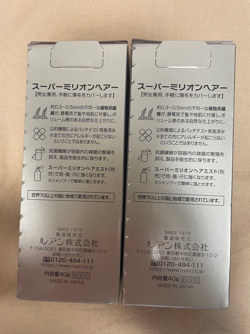 スーパーミリオンヘアー　 ダークブラウン　40g×2箱　大容量