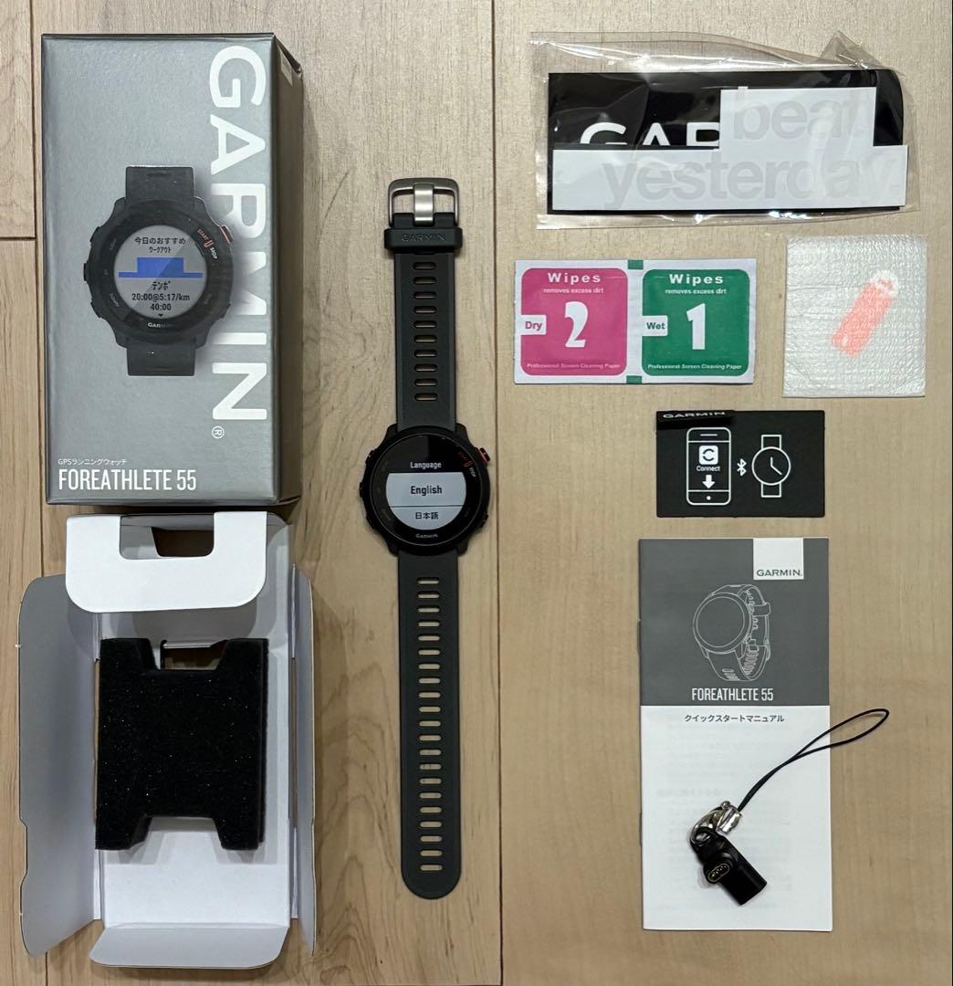 GARMIN FOREATHLETE 55 GPS 機能搭載ウォッチ ガーミン黒