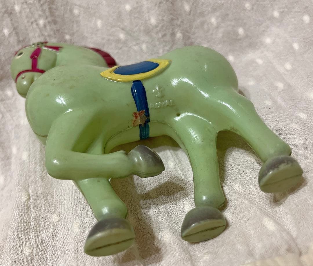 当時物　昭和レトロ　レトロ　セルロイド　人形　うま　馬　おもちゃ　玩具　当時物