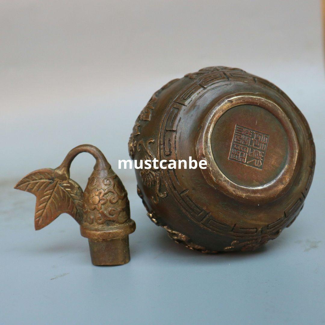 銅器 四季平安瓢簞 応接間 玄関 茶台 装飾品 工芸品 置物