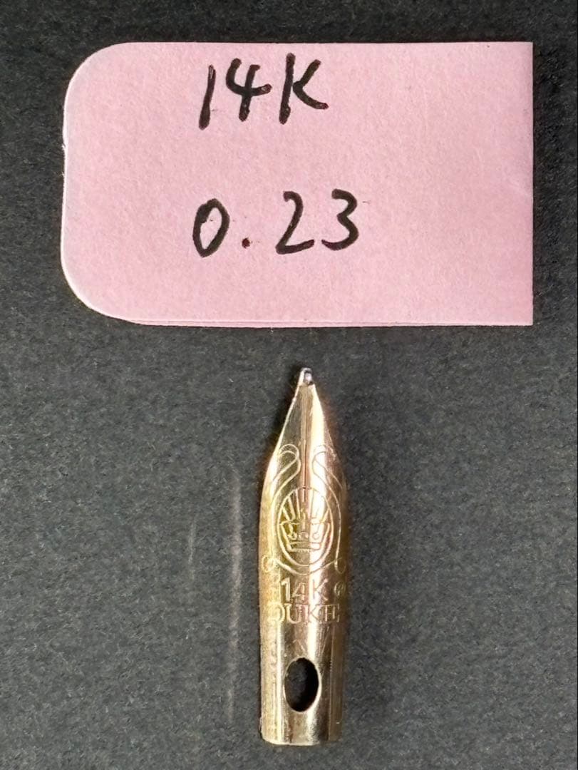 金地金 14k刻印 ペン先 ニブ 参考重量 1.36g