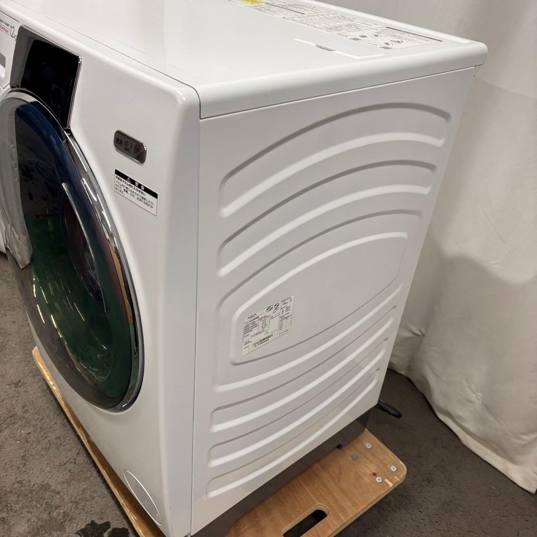 160　AQUA　ドラム式洗濯機　12キロ　左開き　綺麗　中古　設置無料　安い‼️