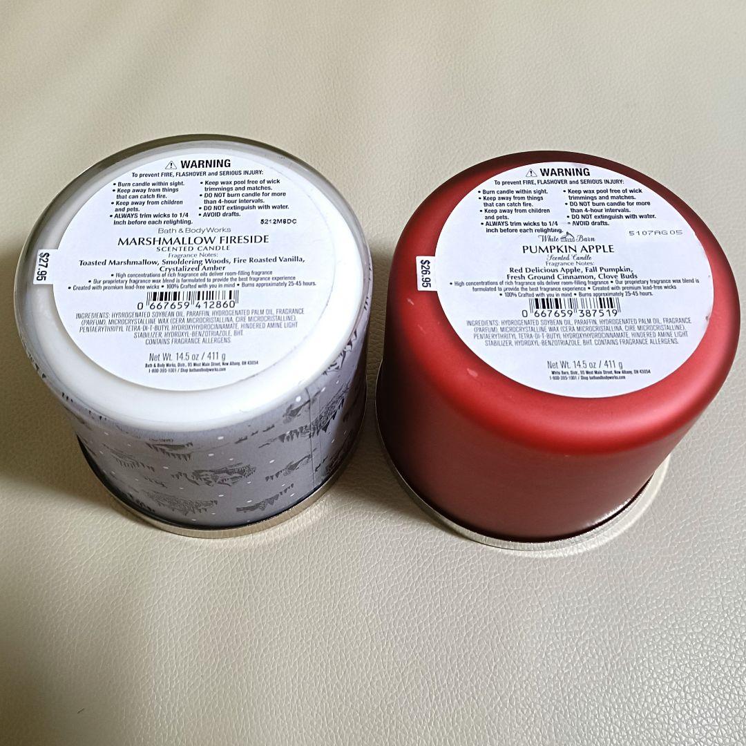 新品 Bath & Body Works キャンドル 3芯 2個セット