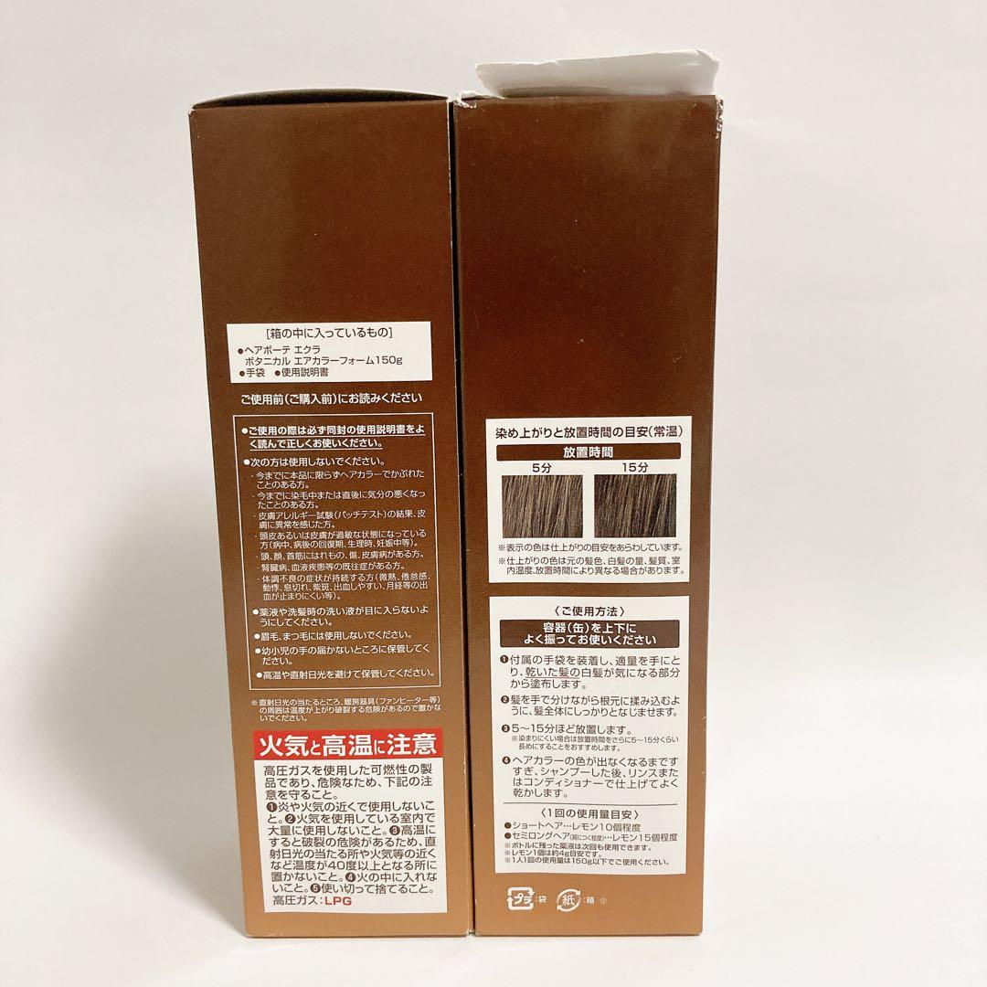 未開封 ヘアボーテ エクラ ボタニカル エアカラーフォーム ダークブラウン 2本