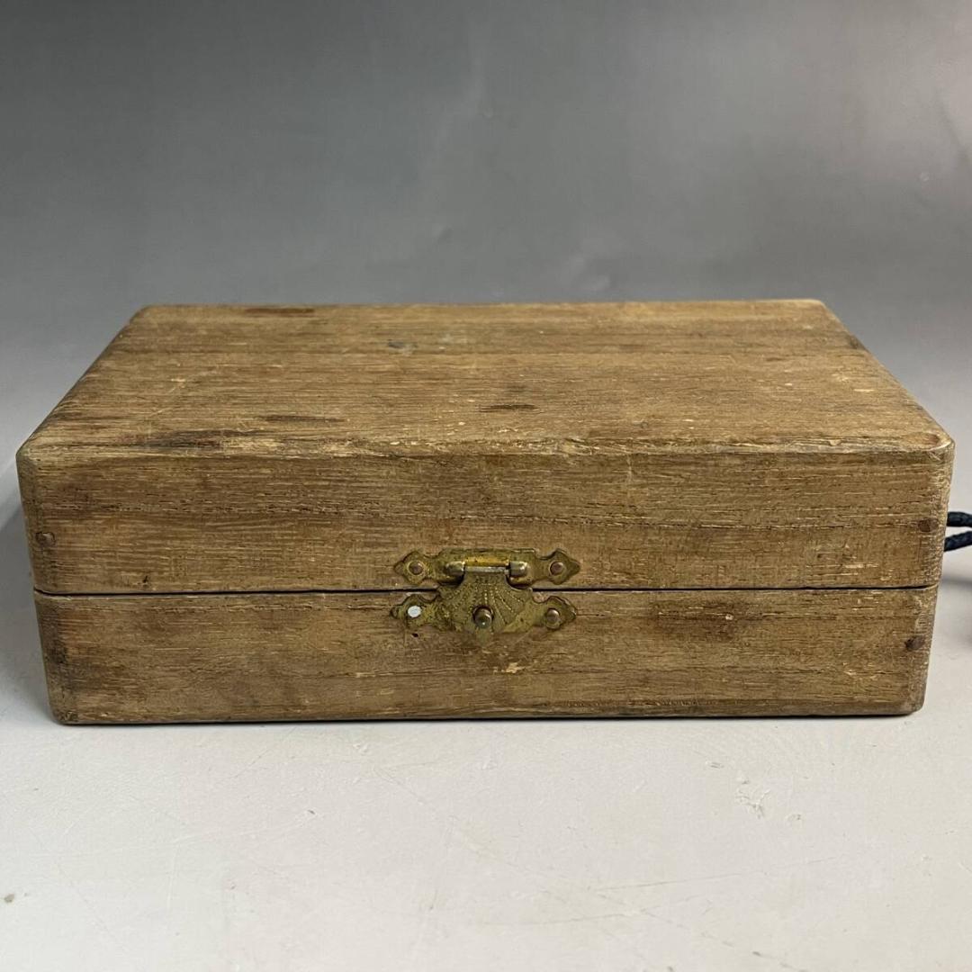 昭和レトロ 道具箱 瓢箪根付 タナゴ 鮒 ふな 小鮒 釣具 道具箱 木箱