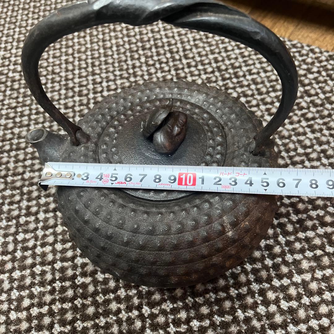 【極上逸品】南部鉄器 鉄瓶 般若・おかめ仕掛け 銘あり 伝統工芸 鬼渋