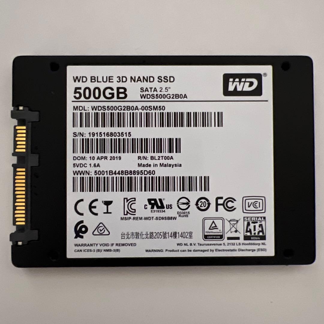 内蔵型SSD WD BLUE 500GB 3D NAND SATA SSD